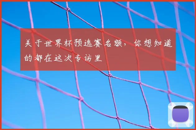 关于世界杯预选赛名额,你想知道的都在这次专访里